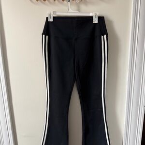 Splits59 Black Leggings with White Stripes